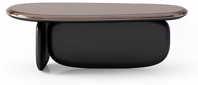 Eleganter brauner Couchtisch aus Holz im zeitlosen Design