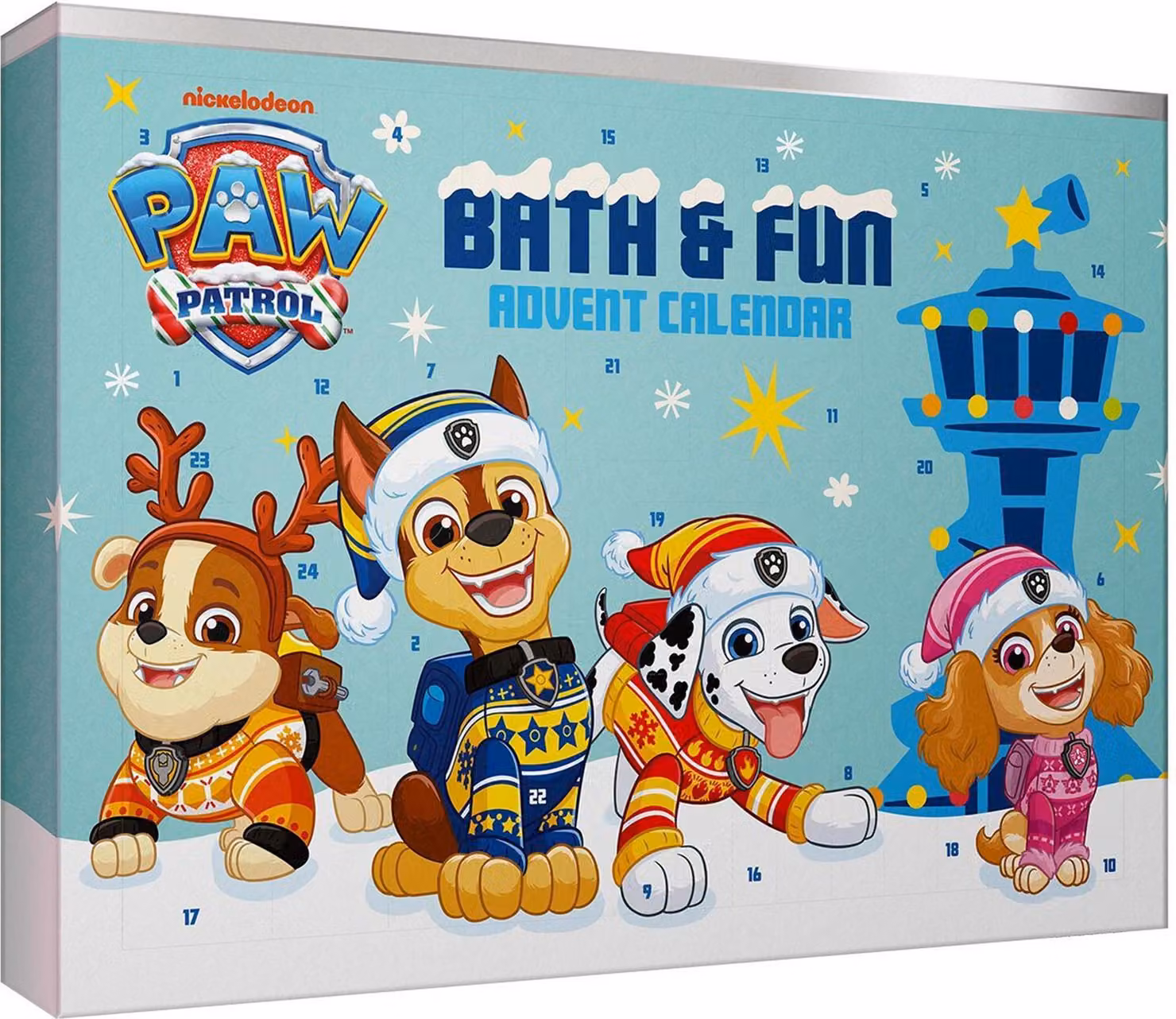 Calendario dell'avvento dei Paw Patrol Calendario del bagno e del divertimento