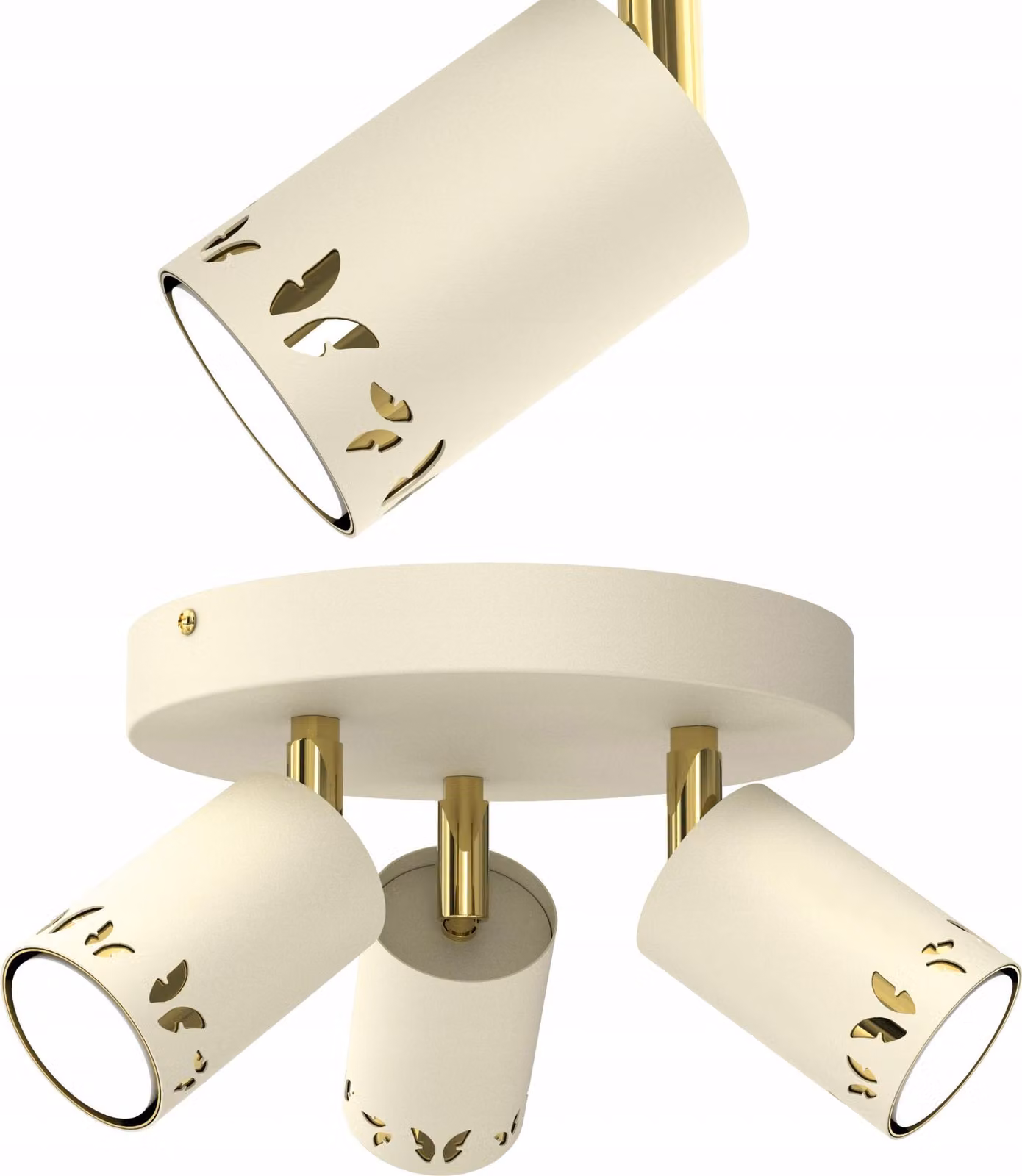 Lampada Da Tetto Per Bambini A Led A Farfalla Beige Ecru Oro Gu10