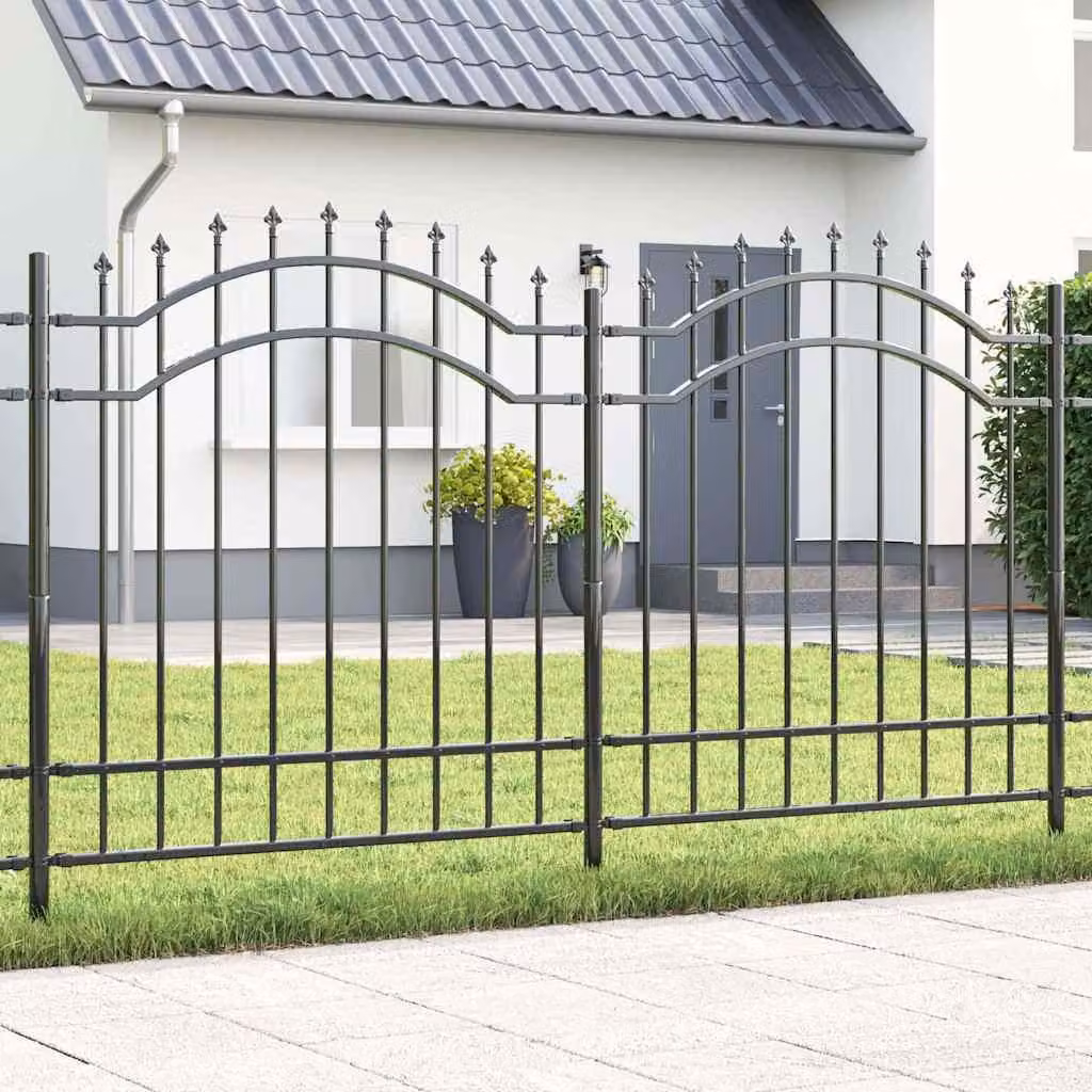 Maison Exclusive - Recinzione per giardino WOERDEN, 240 x 215 cm, acciaio grigio con rivestimento a polvere
