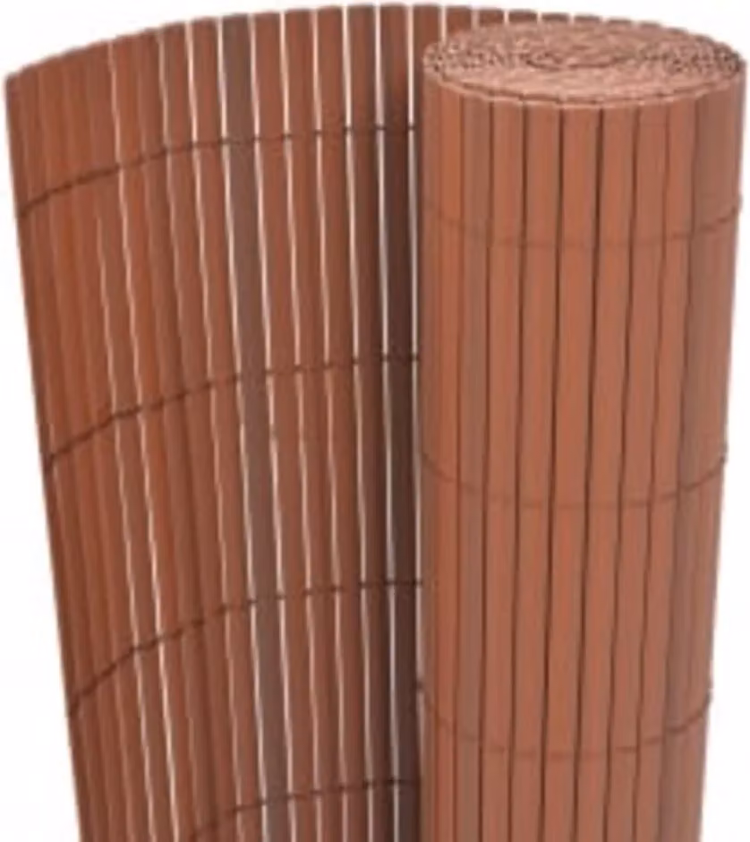 vidaXL Recinzione da giardino bifacciale 110x500 cm Marrone