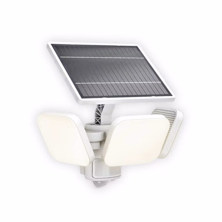 Philips Lampada LED solare Zyren, bianca, 3.000 K, con sensore, IP65 Zyren, Bianco / Opale, Plastica, Applique da esterni