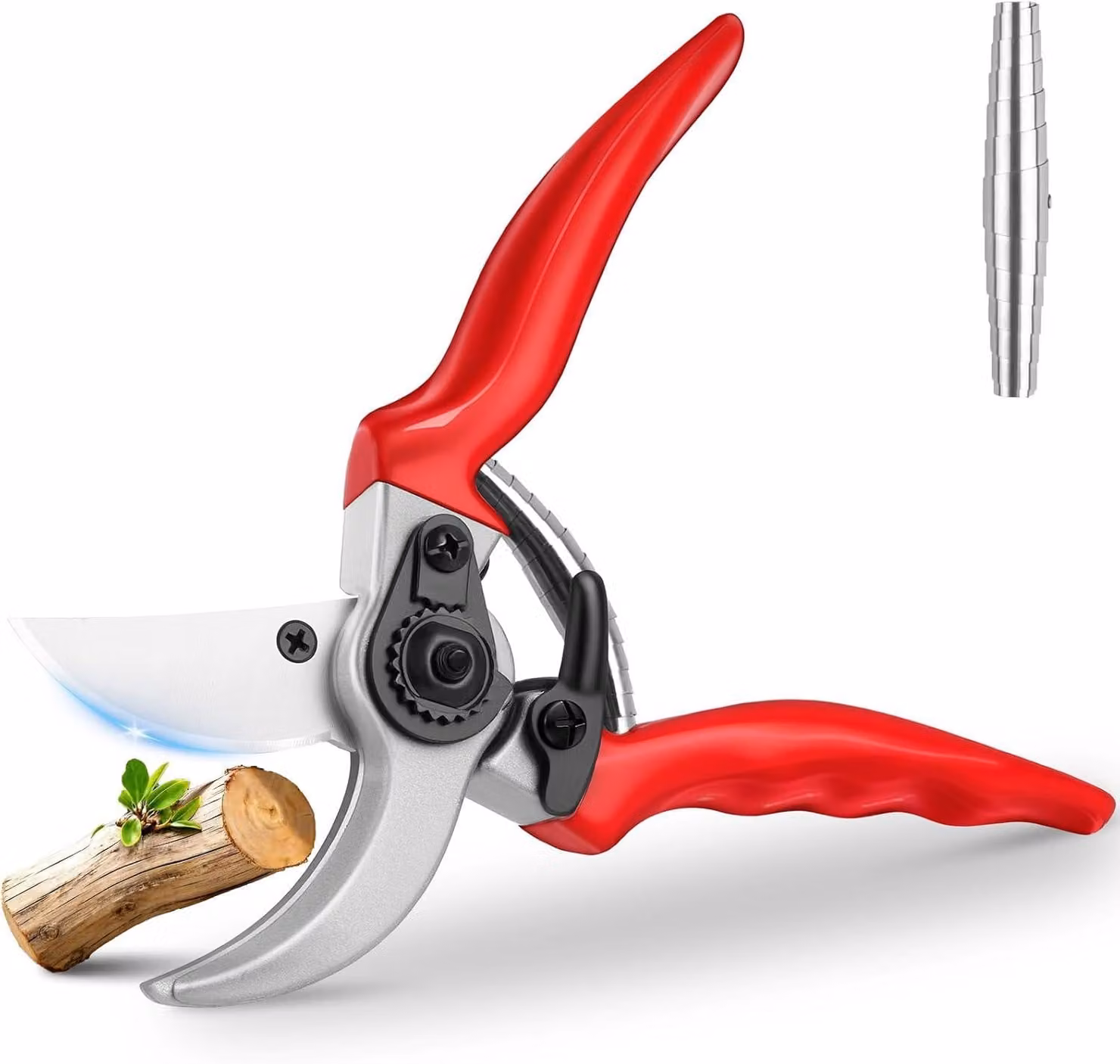 Forbice da potatura a bypass, versione robusta, impugnature in PVC antiscivolo, leggera, ergonomica, ideale per lavori di giardinaggio