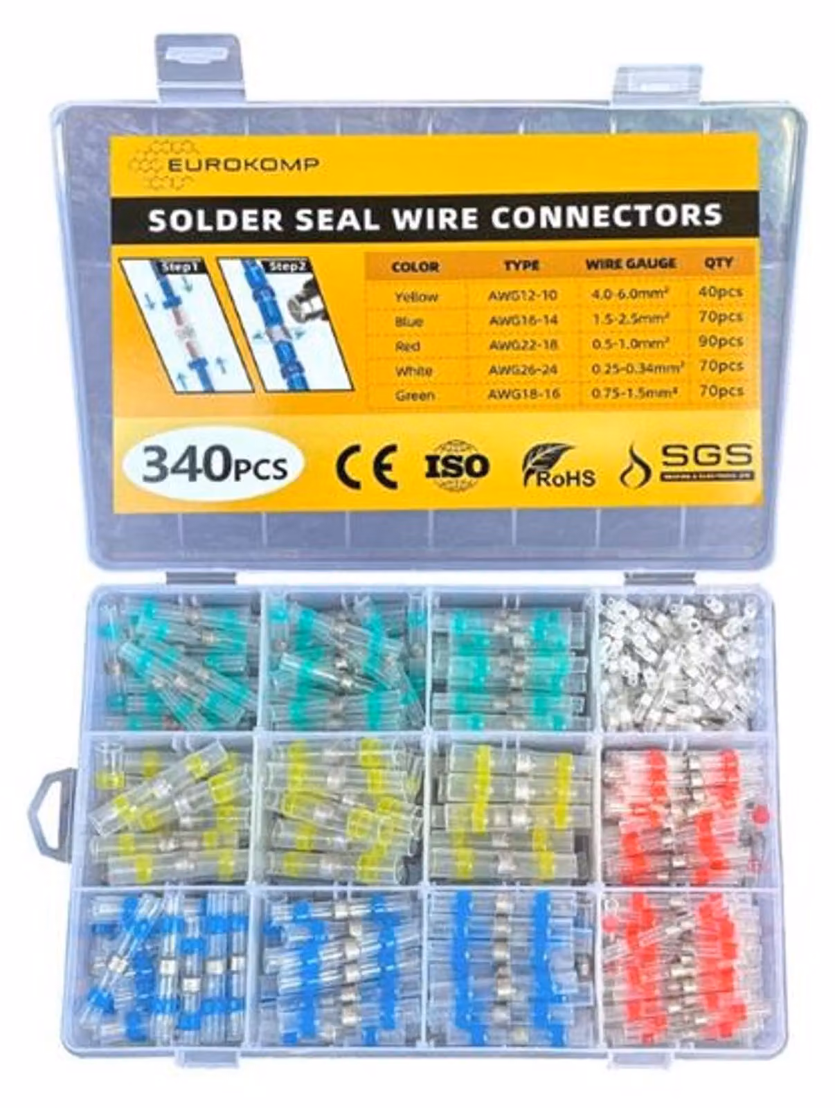 Kit di 340 raccordi rapidi EUROKOMP E6286