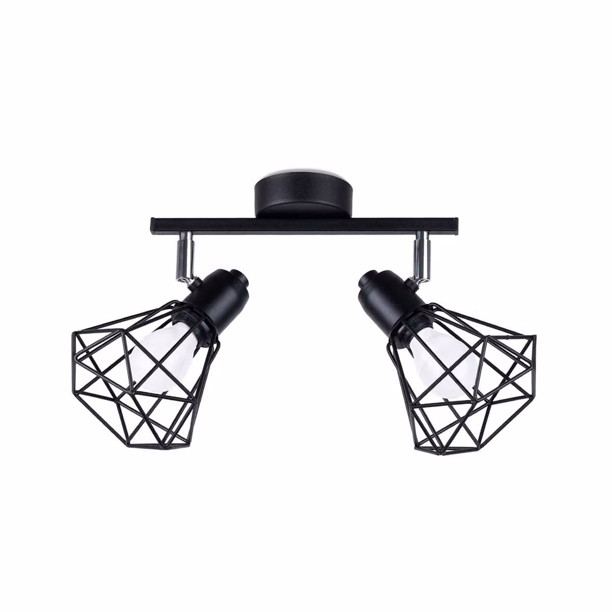 Lampada da soffitto ARTEMIS 2 nero 2xE14 10W acciaio 19x17x31cm Sollux Lighting