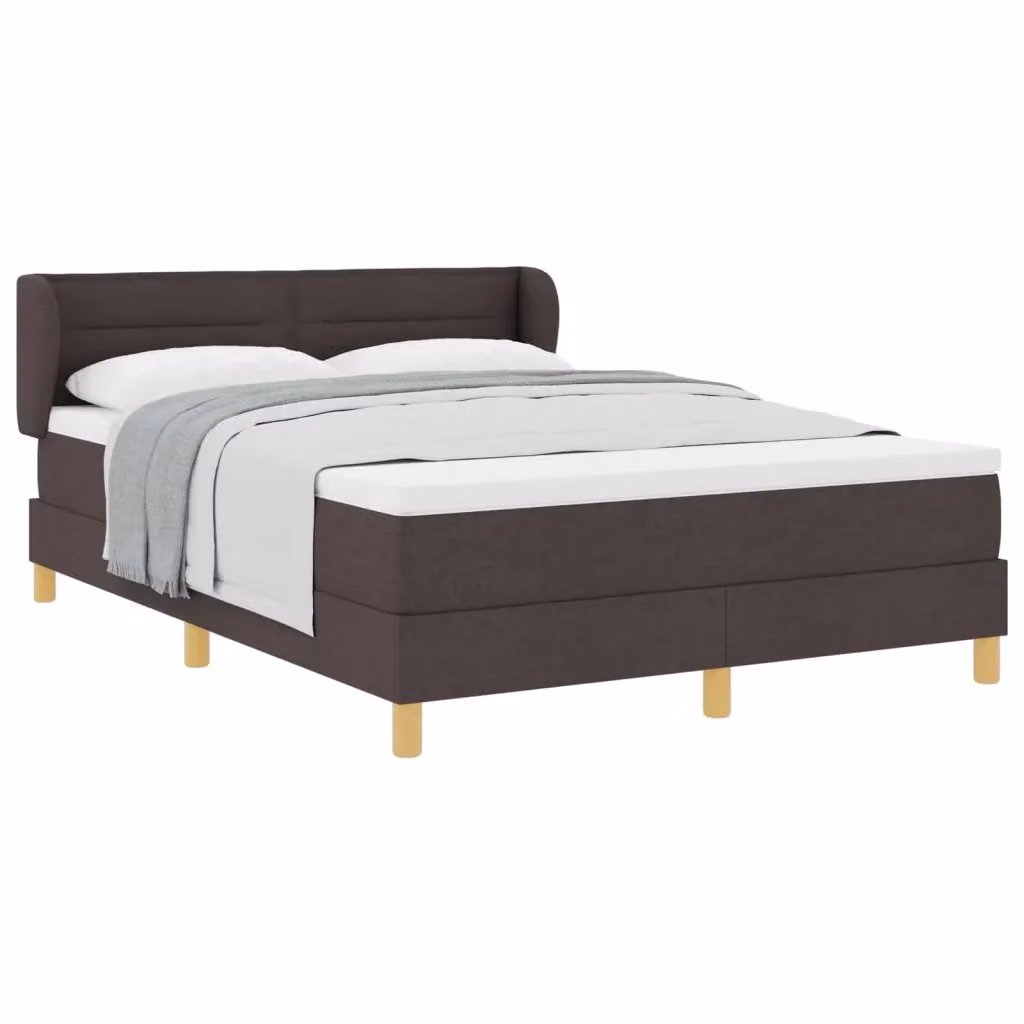 Letto a molle con materasso vidaXL in tessuto marrone L/P: 140 x 200 cm – 2