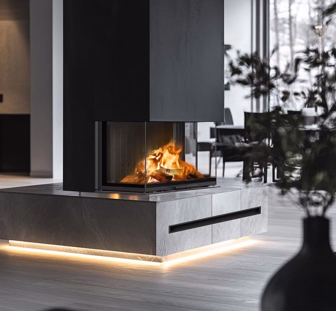 Inserto per caminetto KRATKI REGNOR 8 kW Ø200 NERO Chiusura Accessori Aria