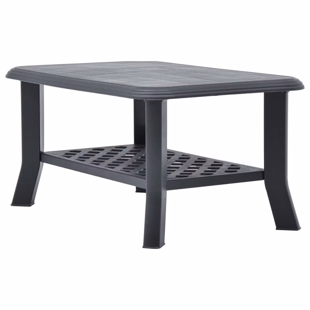 Tavolino da Salotto Antracite 90x60x46 cm in Plastica