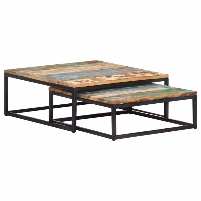 Maison Exclusive - Set di due tavolini, legno massello riciclato
