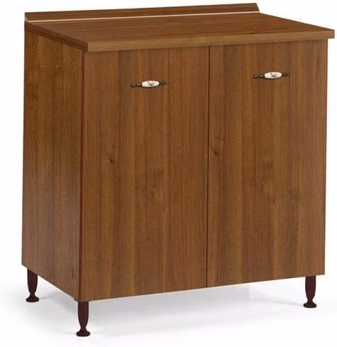 Base per cucina IPERBRIKO con 2 ante, colore noce antico, L: 80 cm, P: 50 cm, H: 85 cm