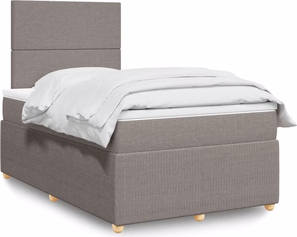 Maison Exclusive - Giroletto a Molle con Materasso Tortora 120x200 cm in Tessuto