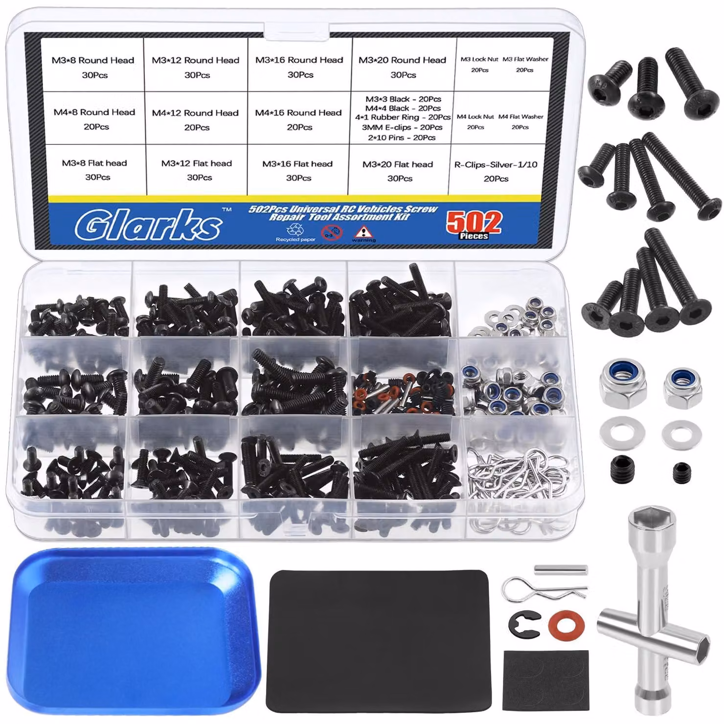 Solidchoice - Kit di viti universali per telecomandi (RC) con strumenti inclusi