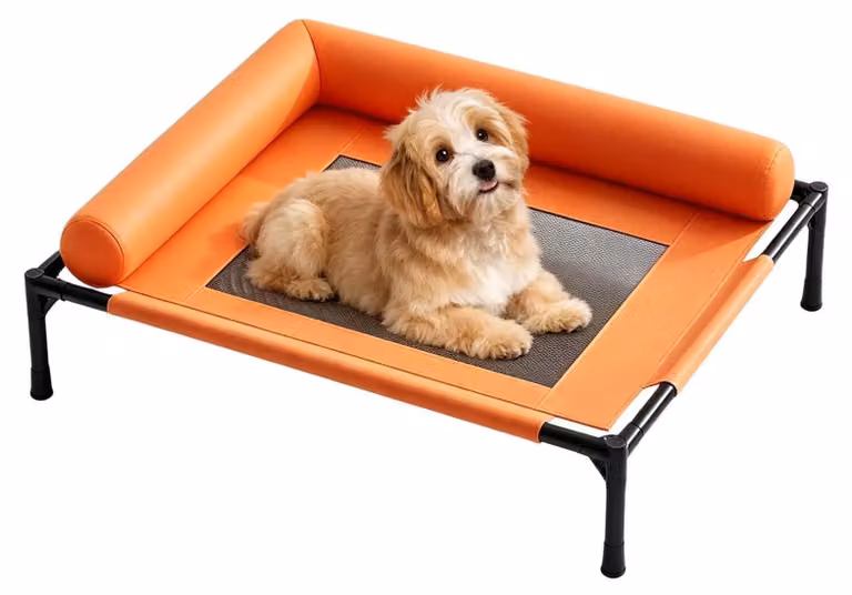 Letto rialzato per cani con rete traspirante ed effetto rinfrescante