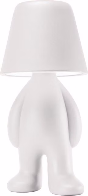 Qeeboo Bigger Brother Lampada da tavolo LED bianca con lampadina inclusa