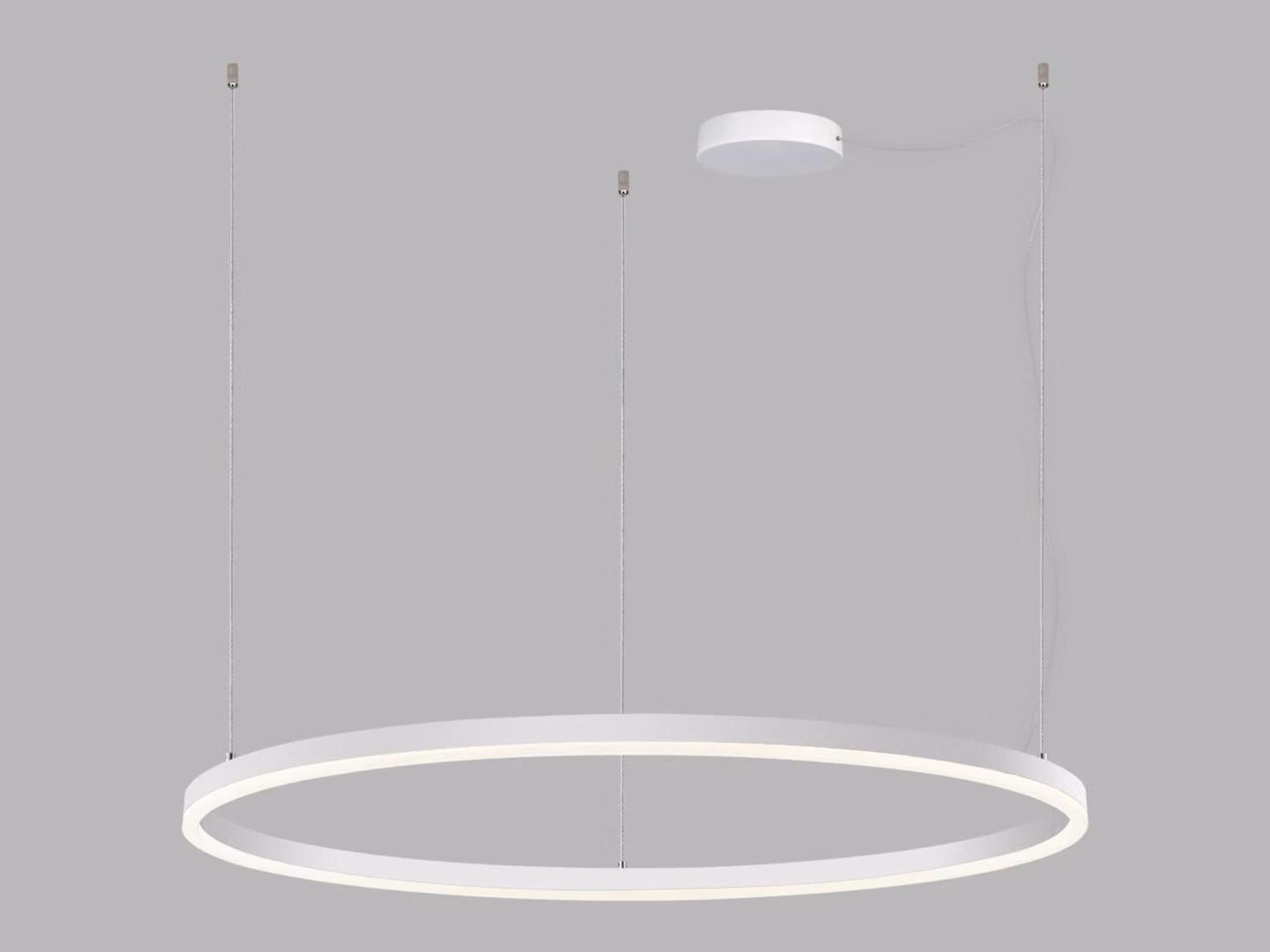 Lampadario LED dimmerabile CIRCLE P-Z CRI90, Variante: Ø 1000 x 33 x 2500 mm, 80 W, bianco, DALI, 2CCT