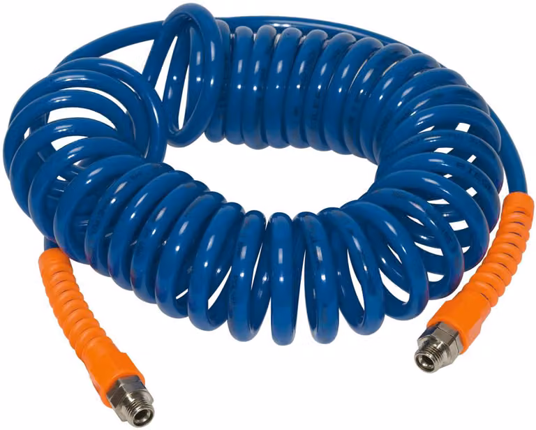Tubo flessibile a spirale Riegler con raccordo a vite e protezione anti-piegatura in poliuretano G3/8" 12x8 mm 7,5 m