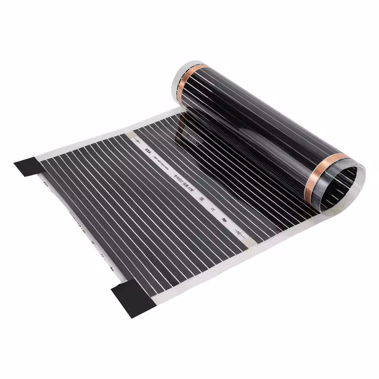 Foglio riscaldante Jayseuw 220 Watt/m2, set di fogli riscaldanti, riscaldamento a pavimento adatto per 2m2, infrarossi-elettrico, LxL: 200x50cm (per pezzo)