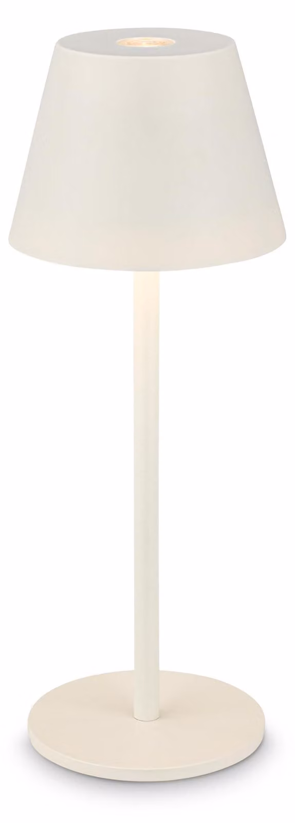 Lampada da tavolo a LED, senza fili, dimmerabile, grado di protezione IP44, dimensioni 6x16 cm, colore bianco panna