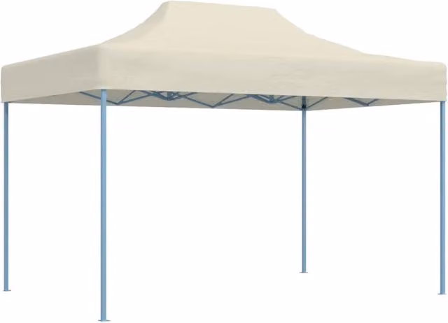 Tenda da festa beige in tessuto Oxford con struttura in acciaio L/P/H: 280 x 410 x 315 cm