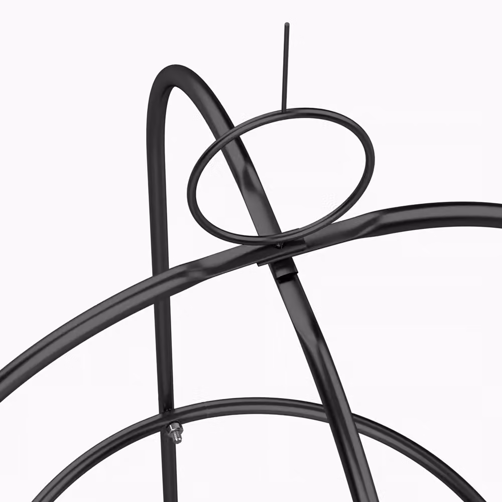 Set di 2 obelischi Gardebruk® in metallo nero per rose e piante rampicanti, H: 200 cm, L: 40 cm, P: 40 cm – 2