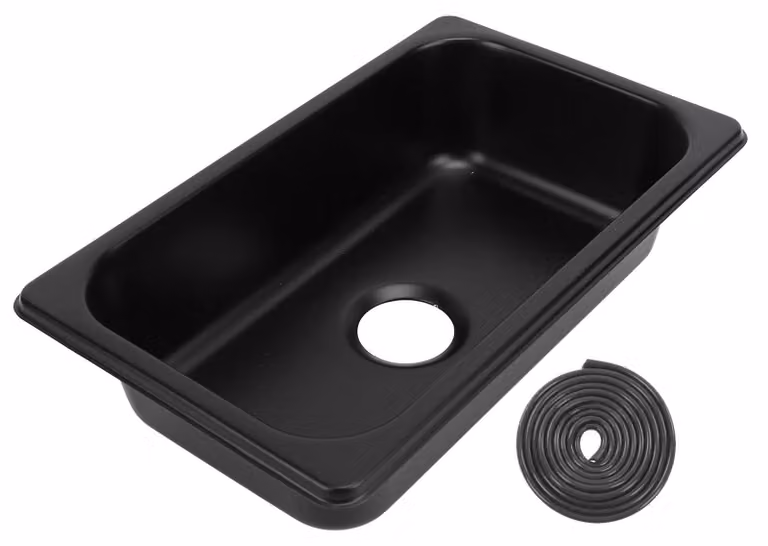 Solidchoice - Lavello da cucina in acciaio inossidabile - Integrabile - Scarico da 40 mm - Lavello per lavaggio a mano - Formato quadrato - Resistente e facile da pulire - Lavello per bar