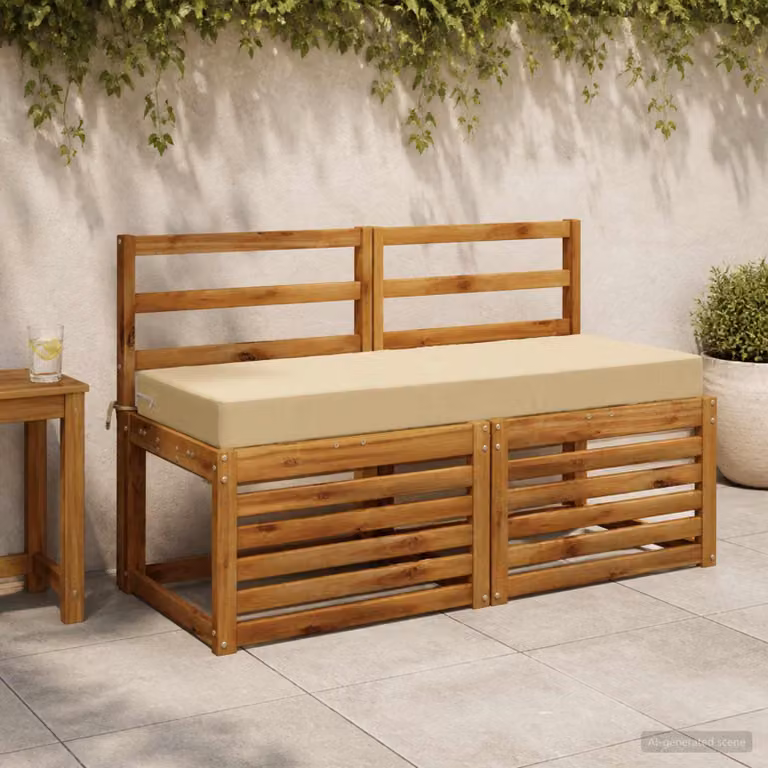 Cuscino per la seduta vidaXL SOEST in poliestere beige con rivestimento lavabile e resistente ai raggi UV