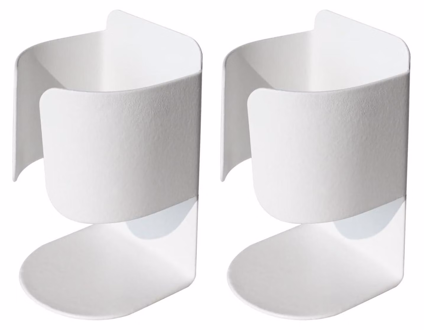 Portaspazzolini da bagno, confezione da 2, colore bianco, acciaio inossidabile 304, montaggio a parete con adesivo