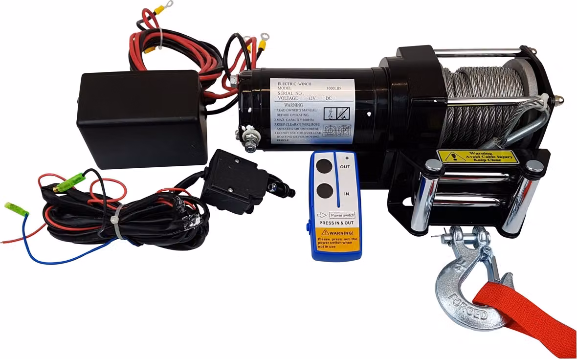 Berger u. Schröter verricello professionale a fune 12 V, 2700 kg con cavo d'acciaio