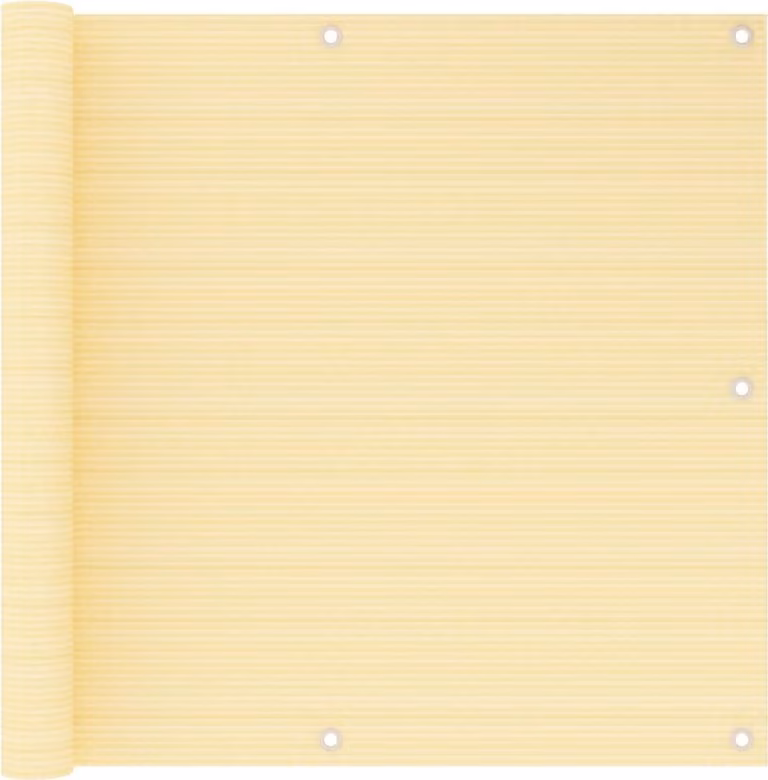 Living Store, pannello divisorio per balcone, colore beige, 90x600 cm, materiale HDPE