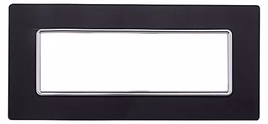 Placca compatibile Bticino Matix 6 moduli vetro colore nero