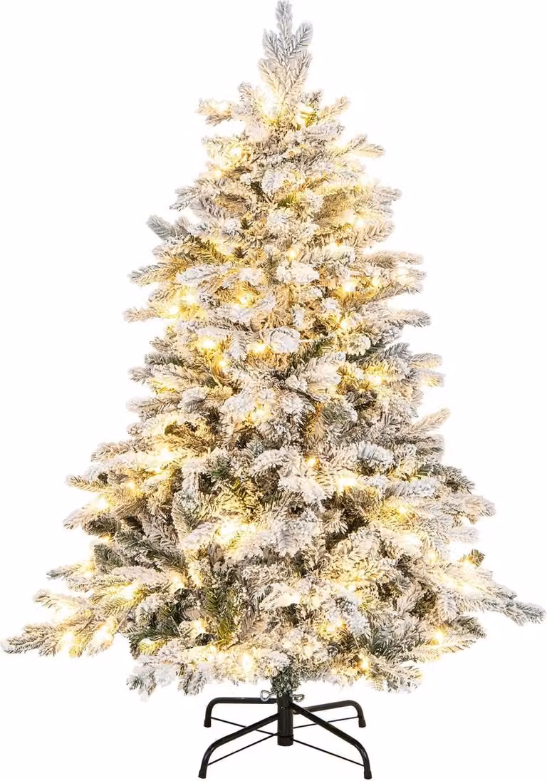 Albero di Natale artificiale da 135 cm con luci a LED