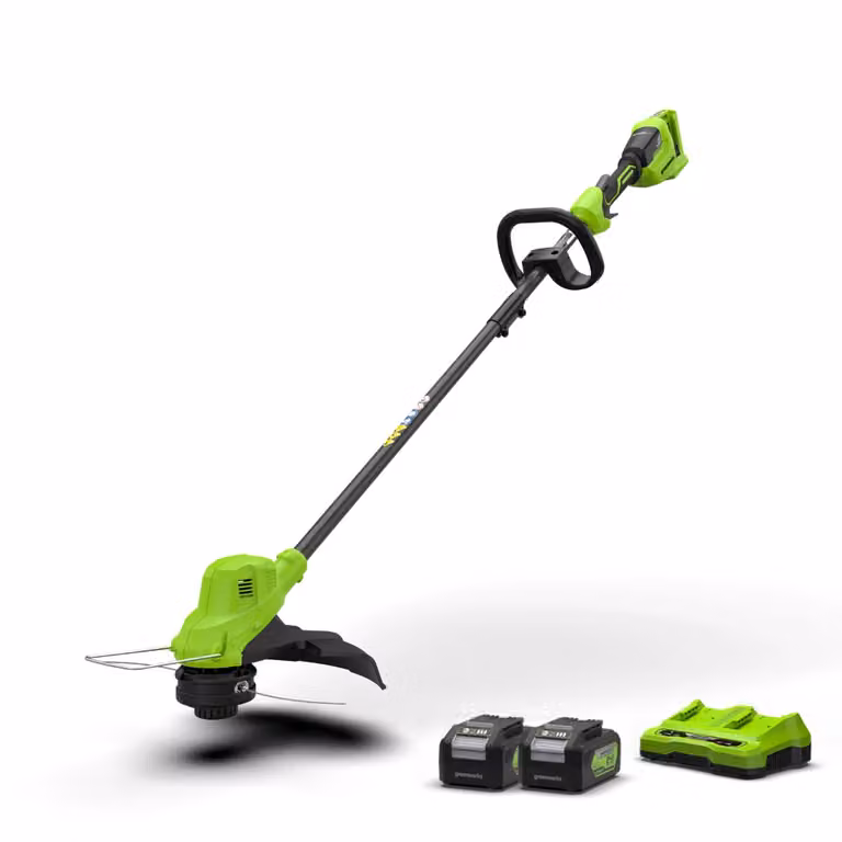 Greenworks POWERALL 48V (24V x 2) Tagliabordi 38cm - 2x Batterie 4Ah
