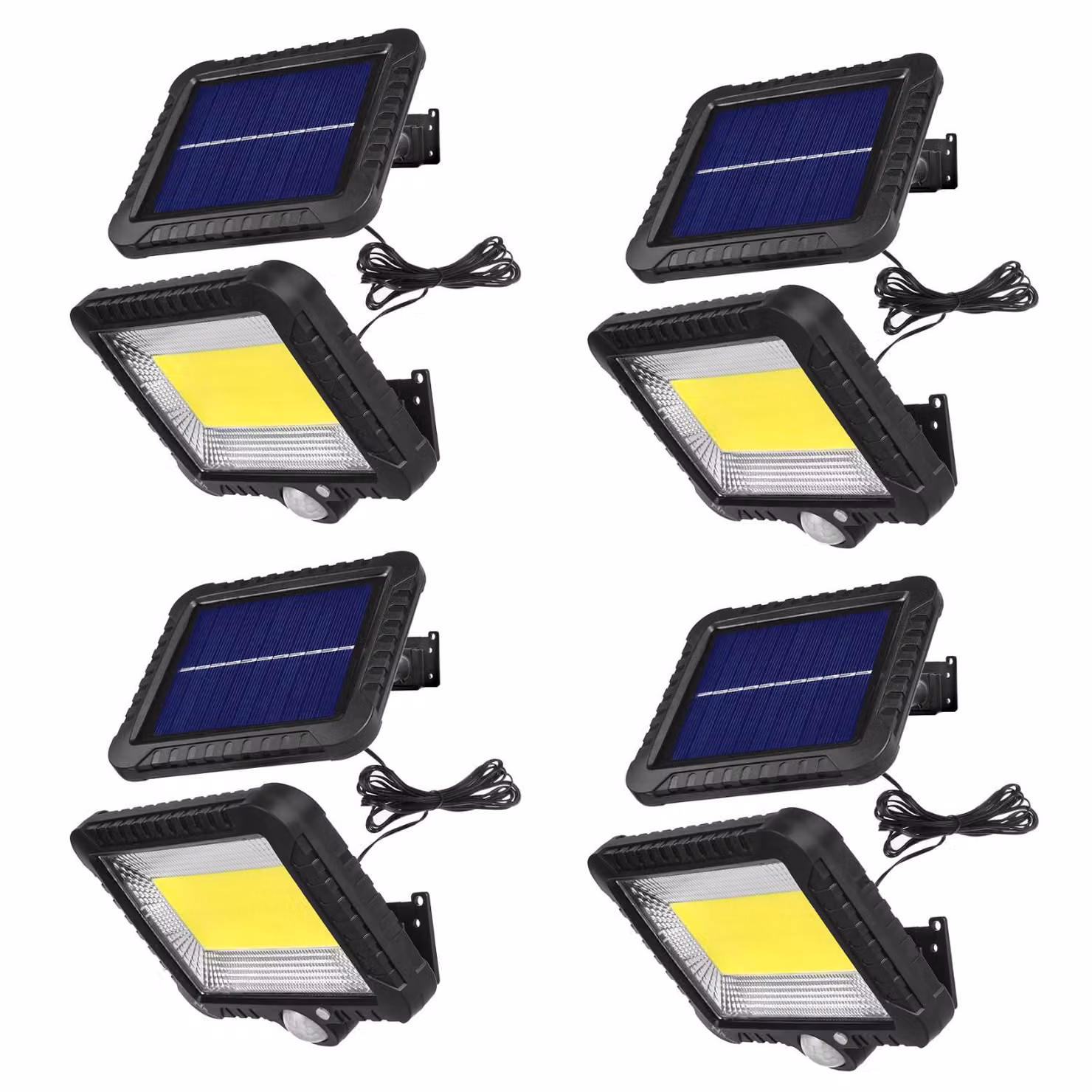 Proiettore solare a LED con sensore di movimento Maclean IP44 5 W 400 lm 6000 K Batteria al litio 1300 mAh 5,5 V CC MCE438 4 pezzi