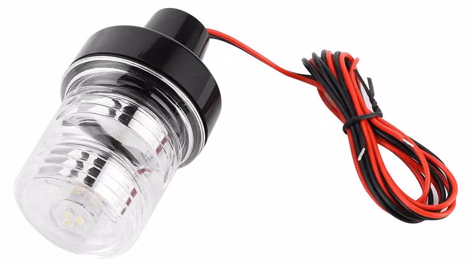12V 2,5W IP65 bianco LED 360° luce di navigazione lampada di segnalazione per yacht, barche da pesca, crociere