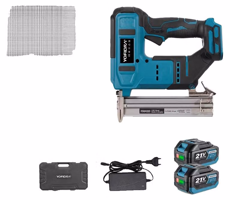 Pistola elettrica per unghie, motore brushless, design senza fili, 2 batterie