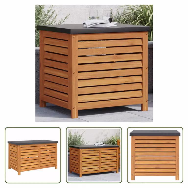 The Living Store Gartenbox 60x50x55 cm Massivholz Akazie