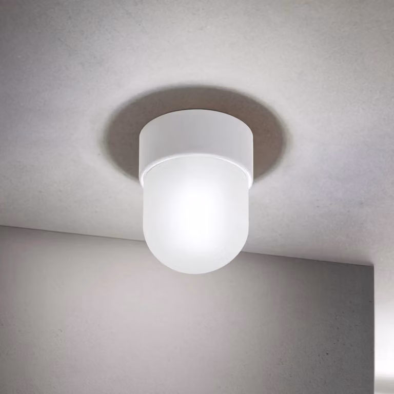ORION Plafoniera soffitto Ostia, dimmerabile, Bianco / Opale, Corridoio, Vetro, Plafoniera