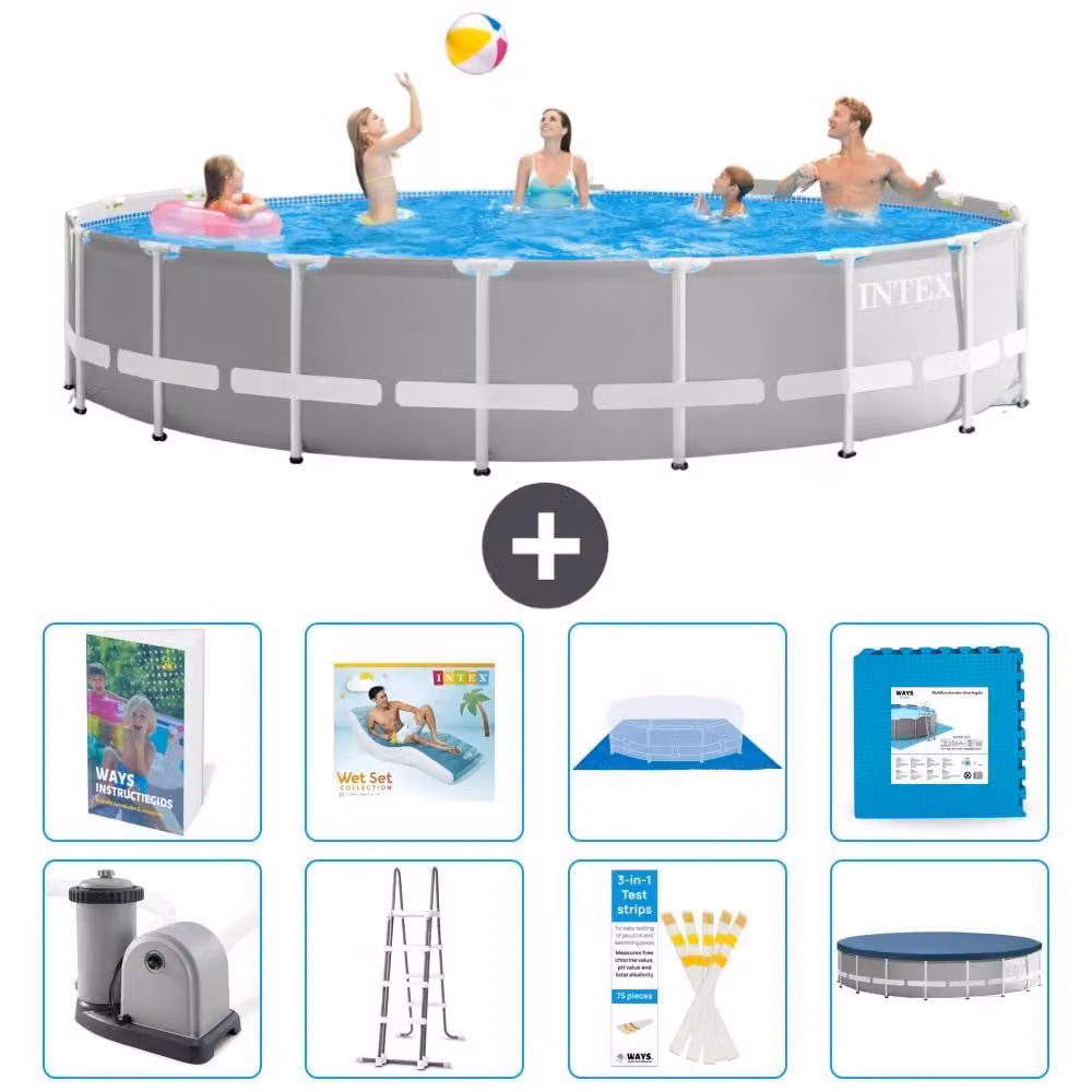 Struttura per piscina a forma di prisma - 549x122 cm - composta da 7 elementi - modello S651