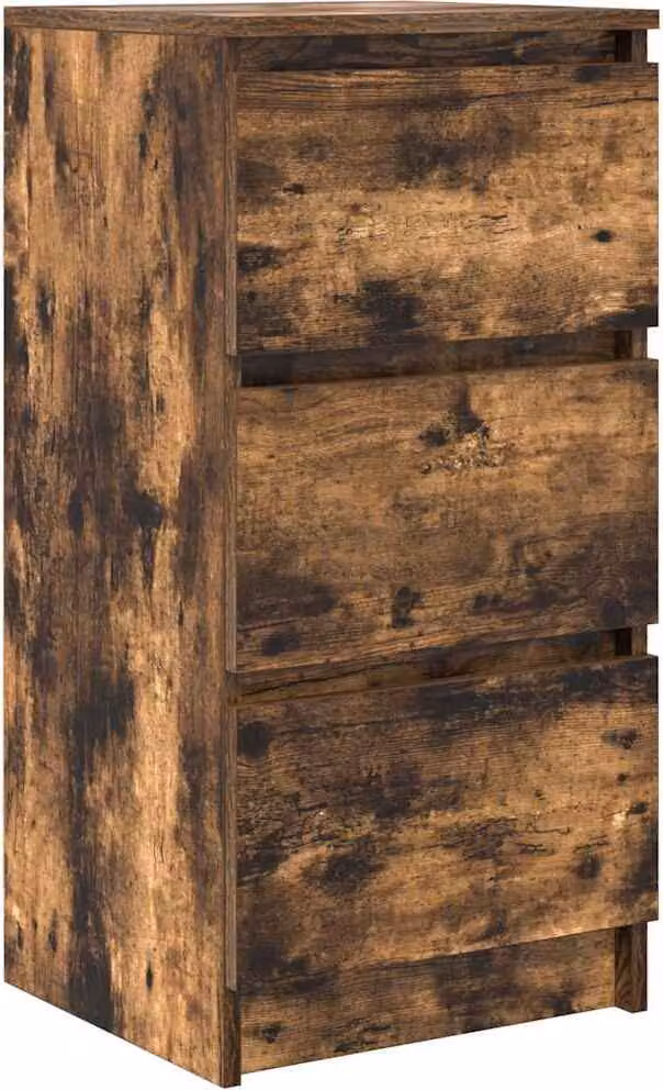 Credenza Rovere Fumo 37,5x35x76 cm in Legno Multistrato