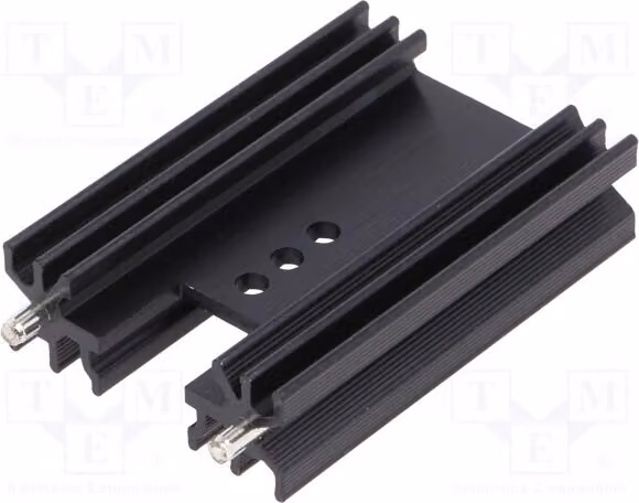 1 radiatore: nero, stampato, lunghezza: 50 mm, modello PR28/50/SE, compatibile con TO202, TO218, TOP3 H