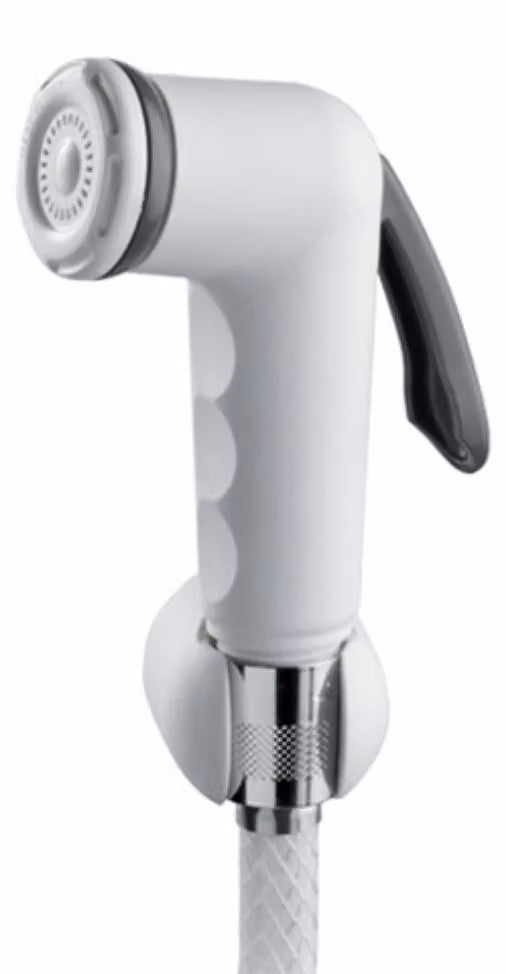 Schläfer 811710 | Set Doccetta Universale per Bidet, Doccino Shut off in Abs, Doccetta a Mano per Wc, Doccetta Igienica per Idroscopino con Tubo Flessibile da 120cm e Staffa Supporto a Parete
