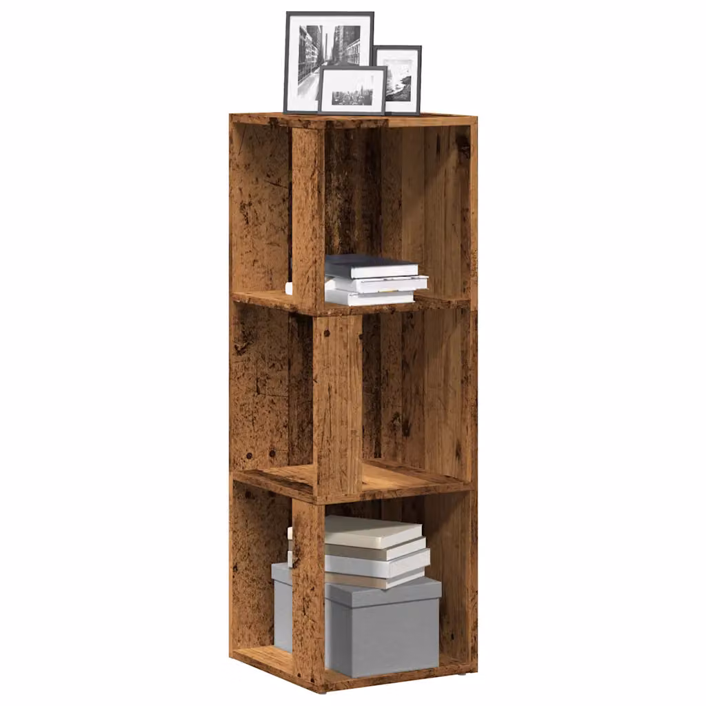Mobile Vetrina Angolare vidaXL in Legno Rovere Antico, L/P/H: 33 x 33 x 100 cm