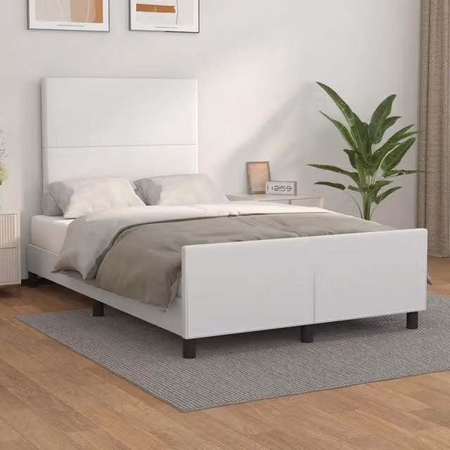 Giroletto vidaXL imbottito in similpelle bianco L/P/H: 120 x 200 cm – 1