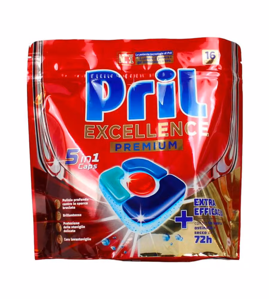 Pril Detersivo Lavastoviglie Excellance Premium 5in1 16 caps