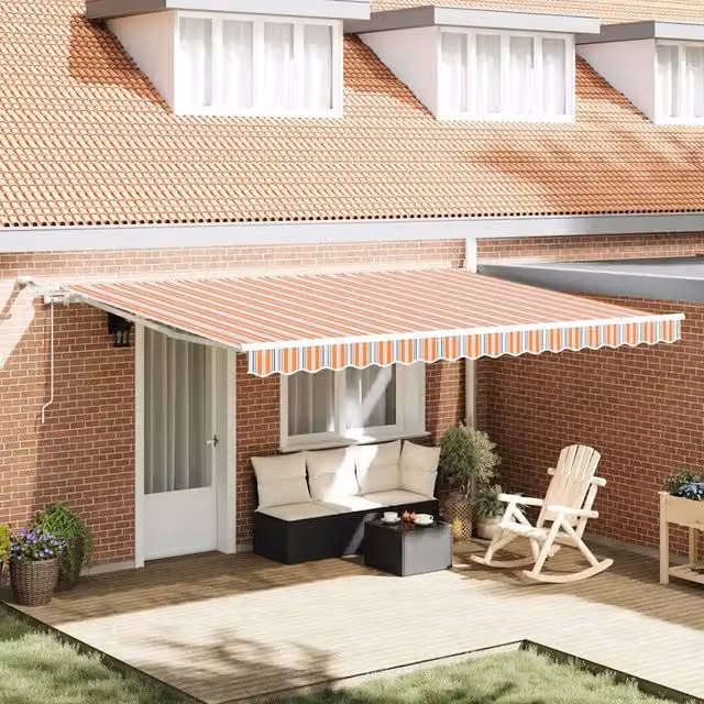 Tenda retrattile Multicolore 450 × 350 cm Poliestere 3331108