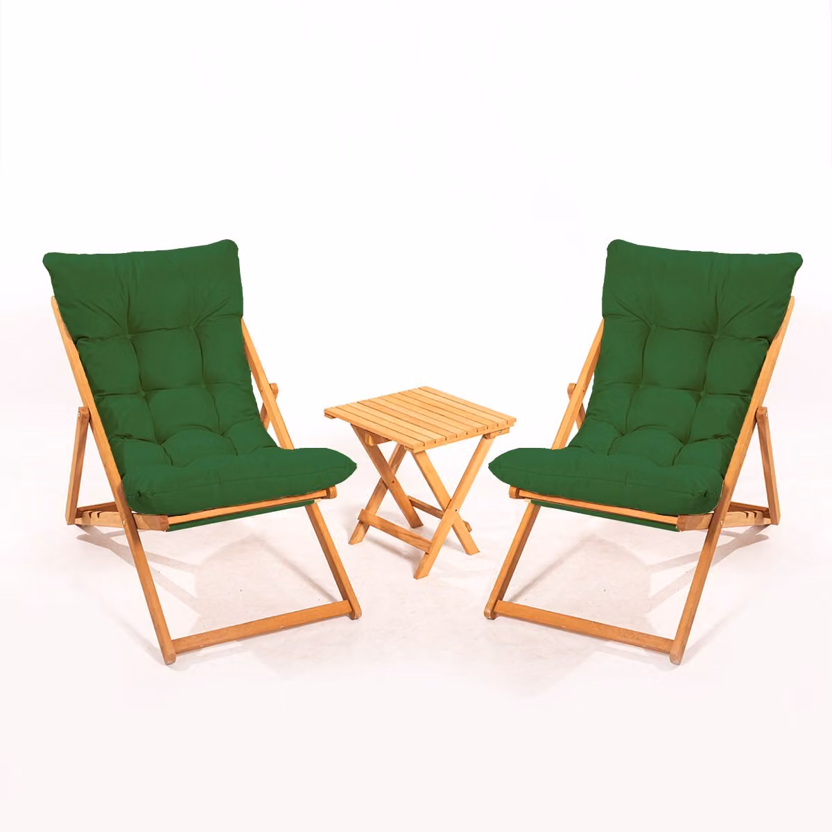 Skye Decor, My005 - Verde, Set di mobili da giardino, Set tavolo e sedie da giardino (3 pezzi), Verde, Legno, 40 x 40 x 40 cm