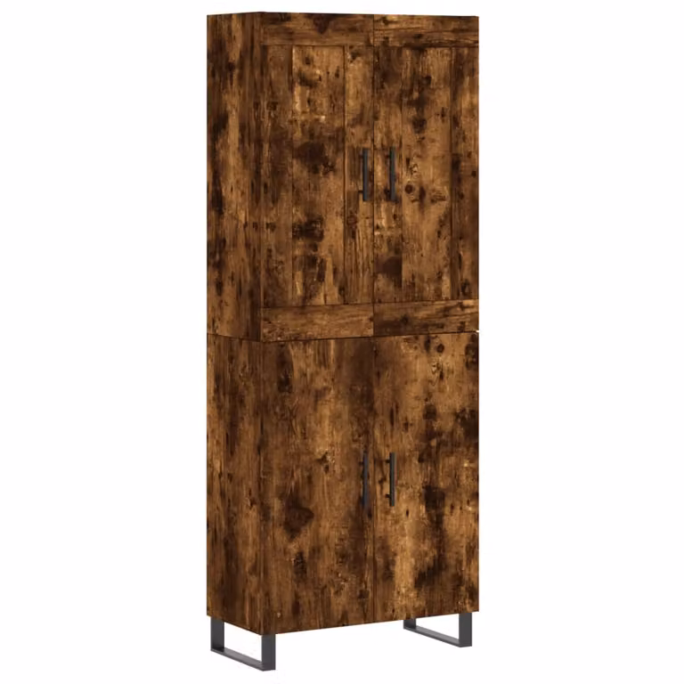 Credenza Rovere Fumo 69,5x34x180 cm in Legno Multistrato