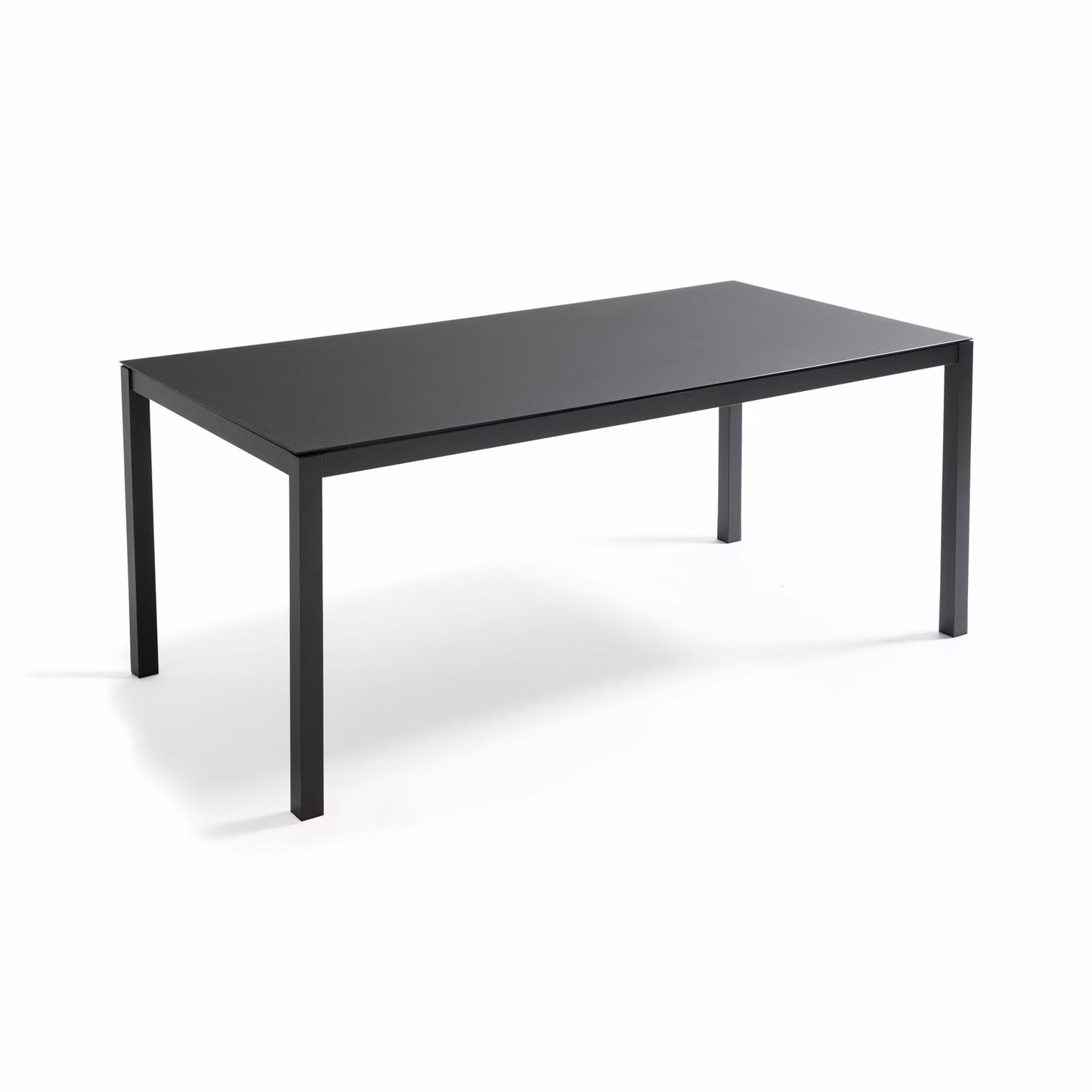 Tavolo da giardino in alluminio nero - Oviala Ajaccio