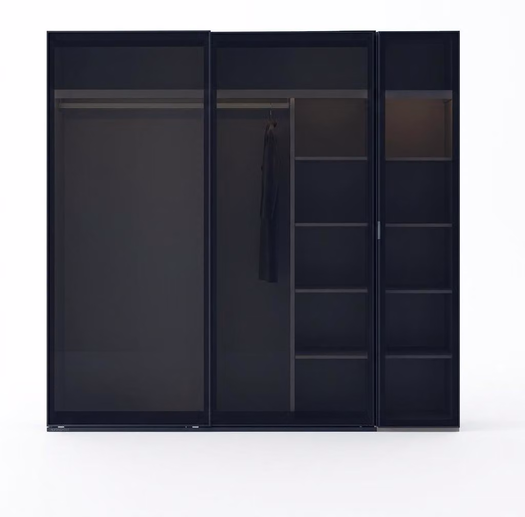 Armadio moderno, nero, elegante, per camera da letto