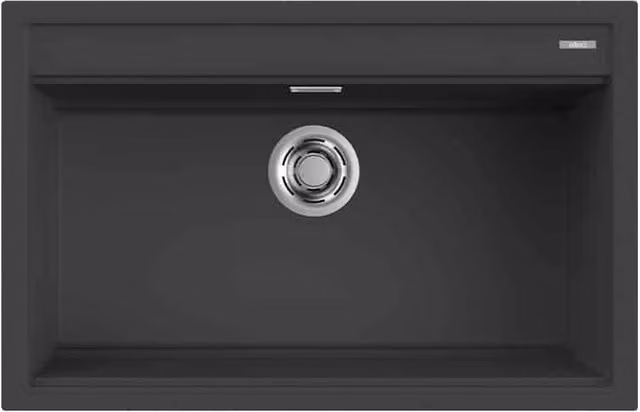 Lavello da incasso Elleci Best 130 con una vasca in Granitek colore Antracite L: 79 cm, P: 51 cm – 1
